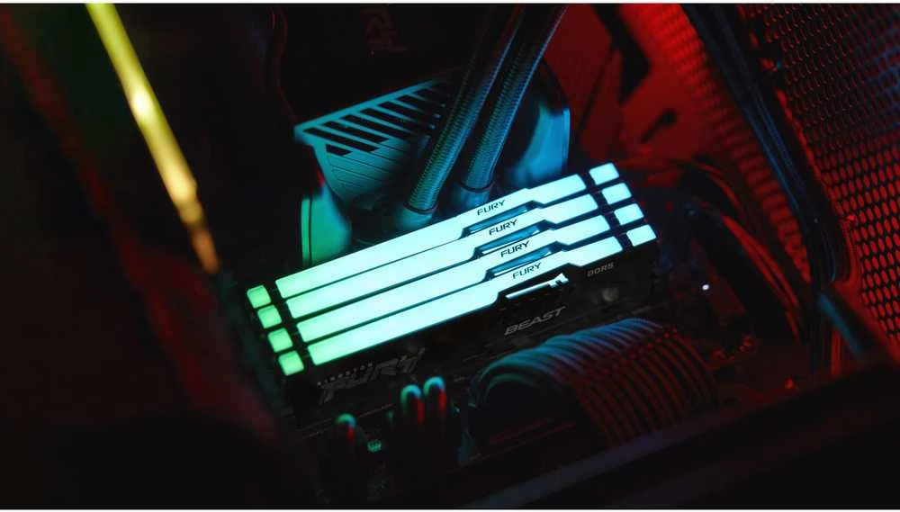 RAM KINGSTON 64GB 6000MT/s DDR5 CL36 DIMM rinkinys iš 2 FURY Beast RGB EXPO
