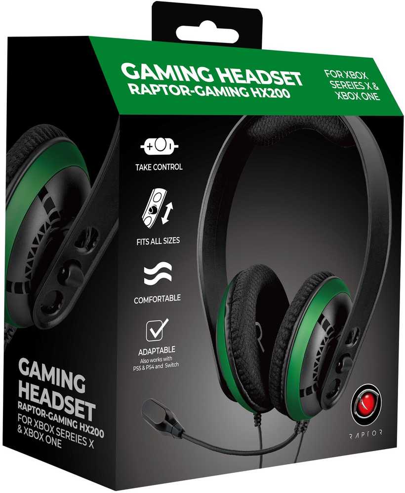Ausinės „Raptor Gaming HX200“.