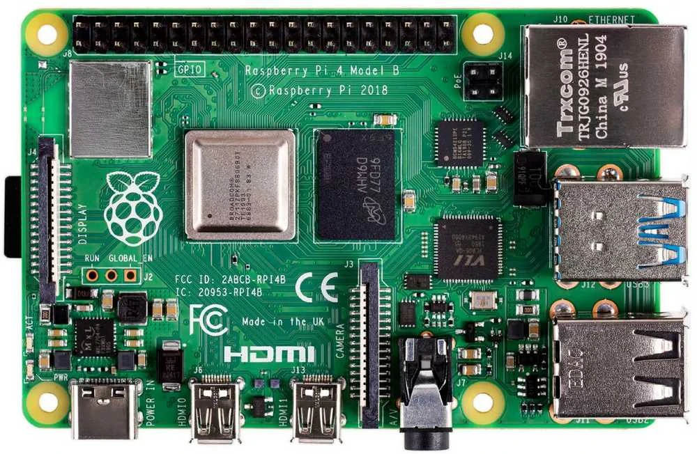 Raspberry Pi 4 modelis B WiFi DualBand Bluetooth 4GB RAM 1.8GHz