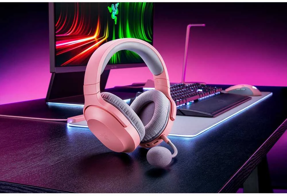 Razer Barracuda X Quartz (2022) Ausinės Žaidimams, Rožinės spalvos , Belaidės/su laidu, Ant ausų uždedamos