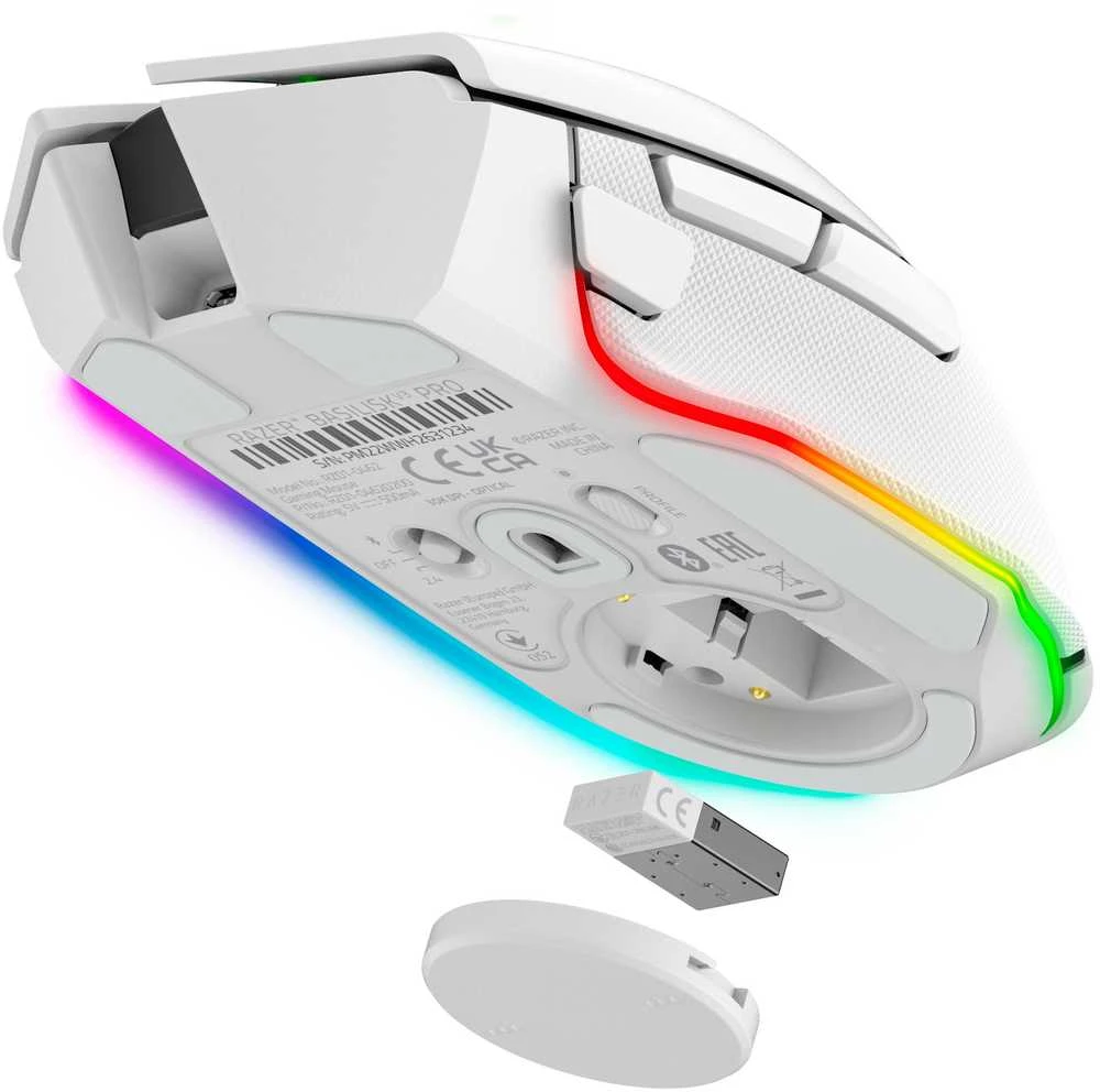 Razer | Basilisk V3 Pro | Wireless | Pelė žaidimams | Bluetooth | Baltas | Yes