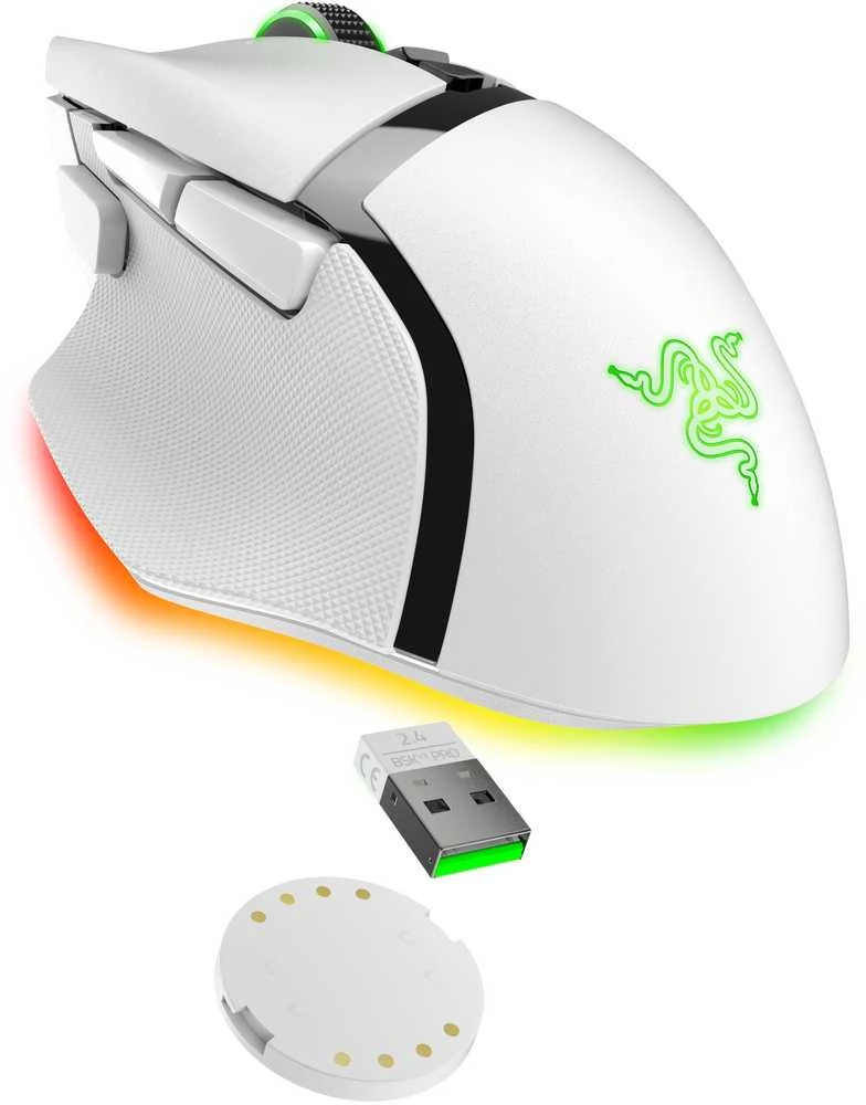 Razer | Basilisk V3 Pro | Wireless | Pelė žaidimams | Bluetooth | Baltas | Yes