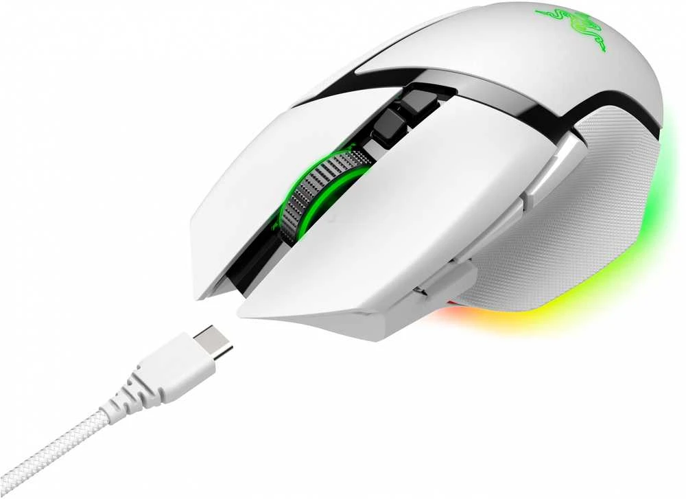 Razer | Basilisk V3 Pro | Wireless | Pelė žaidimams | Bluetooth | Baltas | Yes
