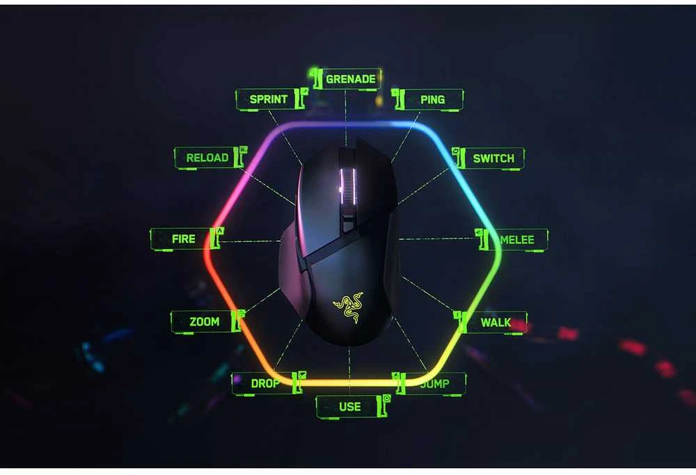 Belaidė žaidimų pelė Razer Basilisk V3 Pro, Juodos spalvos
