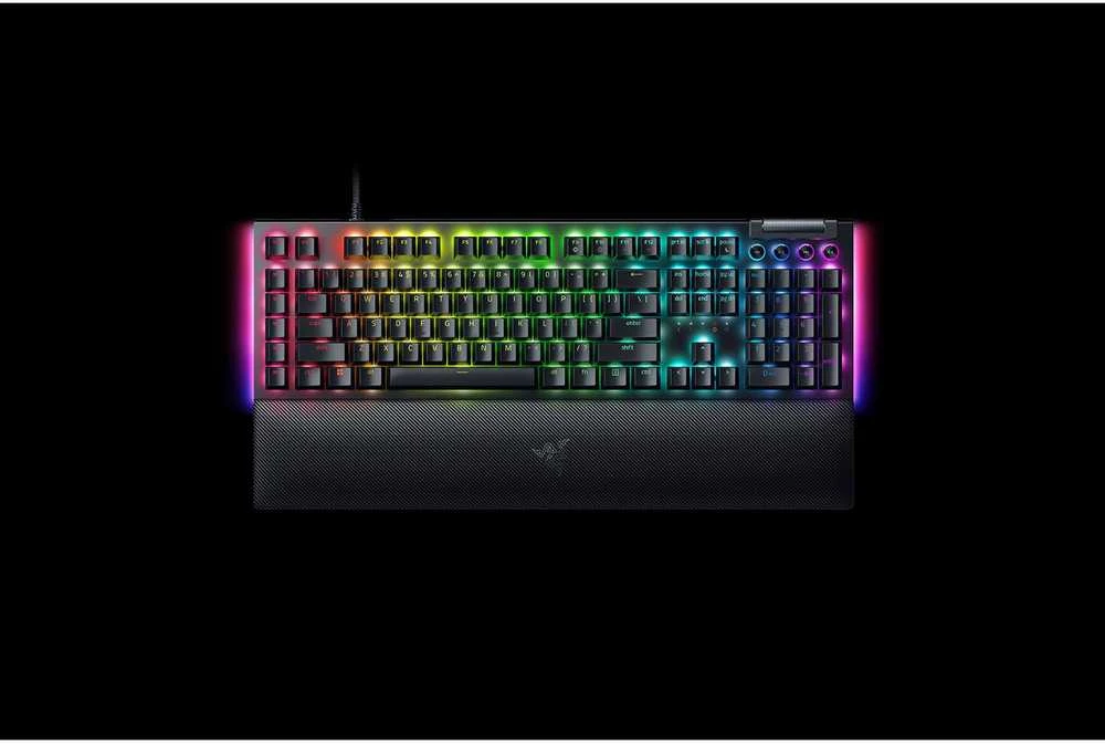 Razer BlackWidow V4 Klaviatūra žaidimams, USB - Geltona Switch, juodas