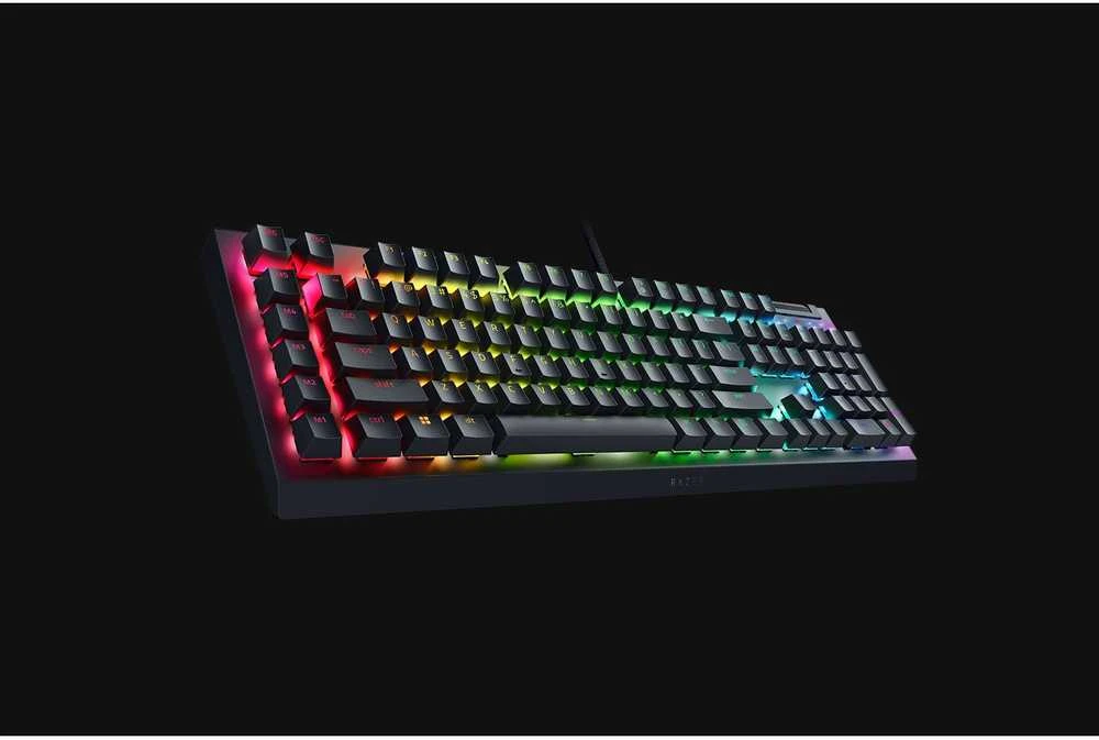 Razer BlackWidow V4 X Gaming -klaviatūra, Full Size, RGB - Žalias Switches, ISO (DE)