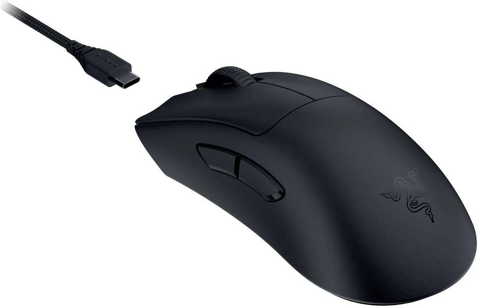 Pelė Myszka žaidimams Razer DeathAdder V3 Pro + HyperPolling Dongle belaidė 30000 dpi optinė juoda