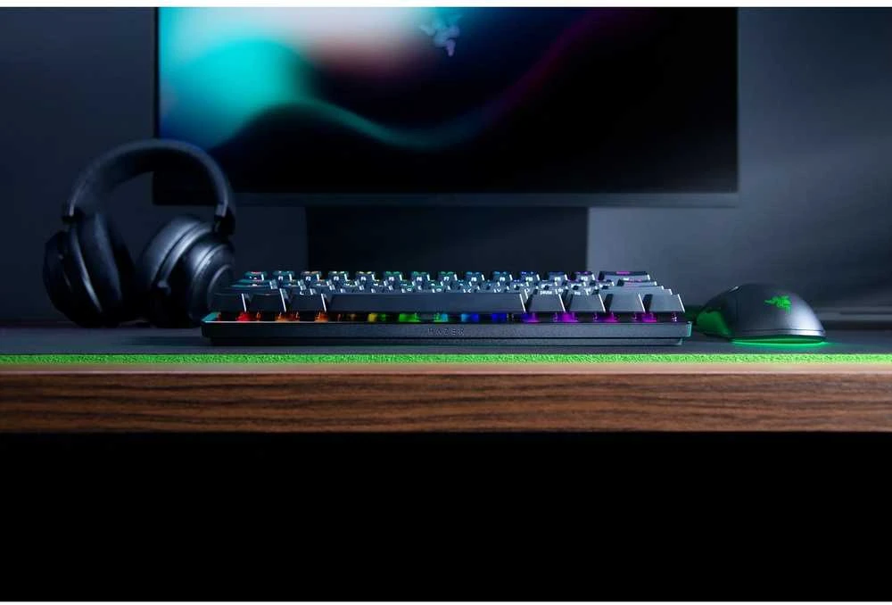 Klaviatūra Razer Huntsman Mini (juodas. DE-išdėstymas. Razer Linear Optical (Raudona))