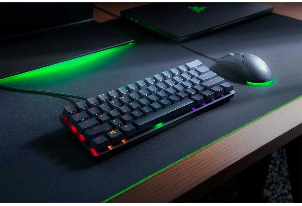 Klaviatūra Razer Huntsman Mini (juodas. DE-išdėstymas. Razer Linear Optical (Raudona))