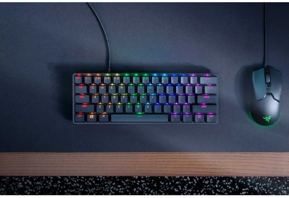 Klaviatūra Razer Huntsman Mini (juodas. DE-išdėstymas. Razer Linear Optical (Raudona))