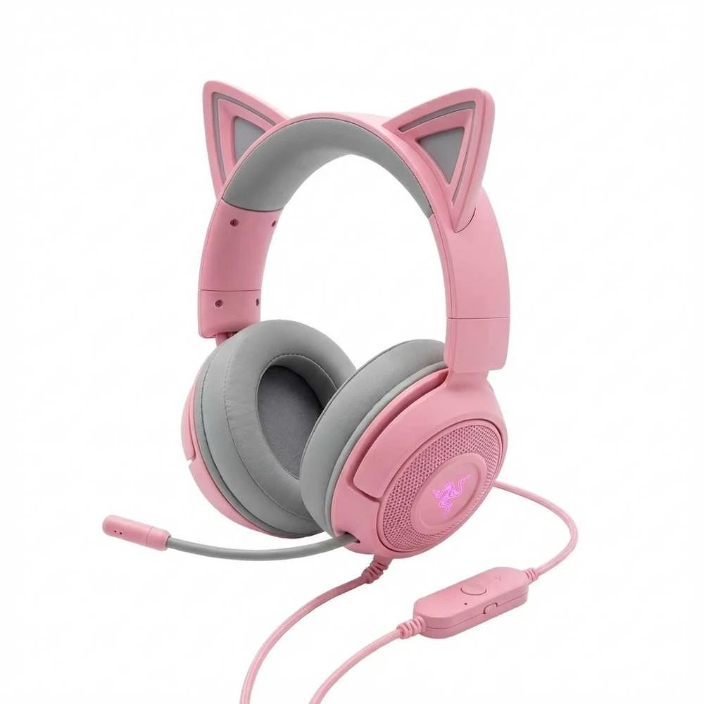 Razer Ausinės Žaidimams | Kraken Kitty V3 X | su laidu | Over-Ear | Mikrofonas | Quartz