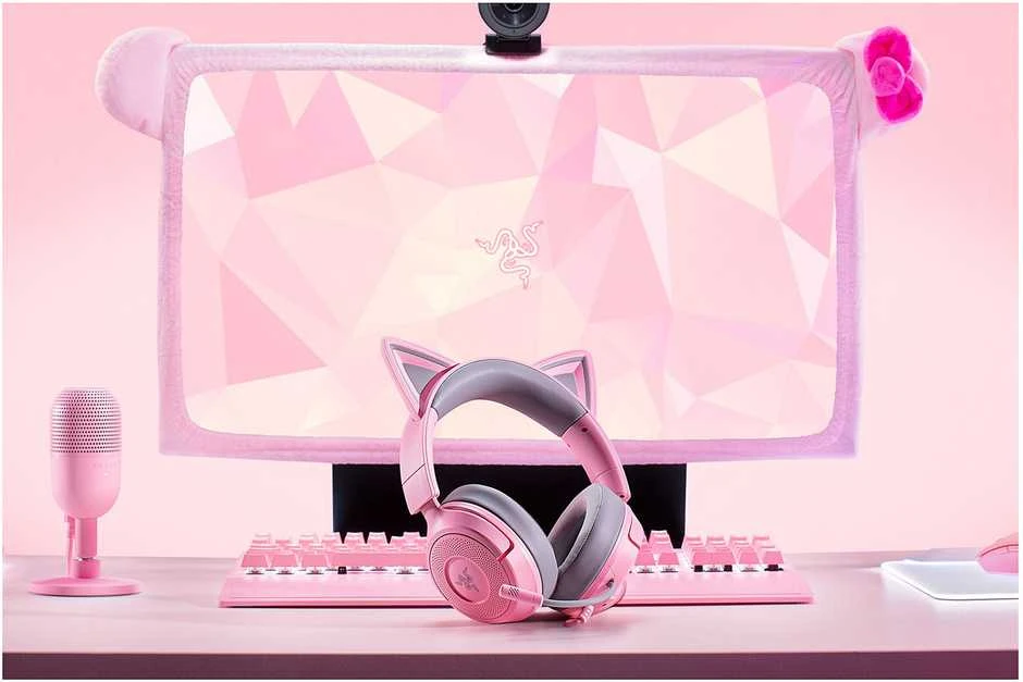 Razer Ausinės Žaidimams | Kraken Kitty V3 X | su laidu | Over-Ear | Mikrofonas | Quartz