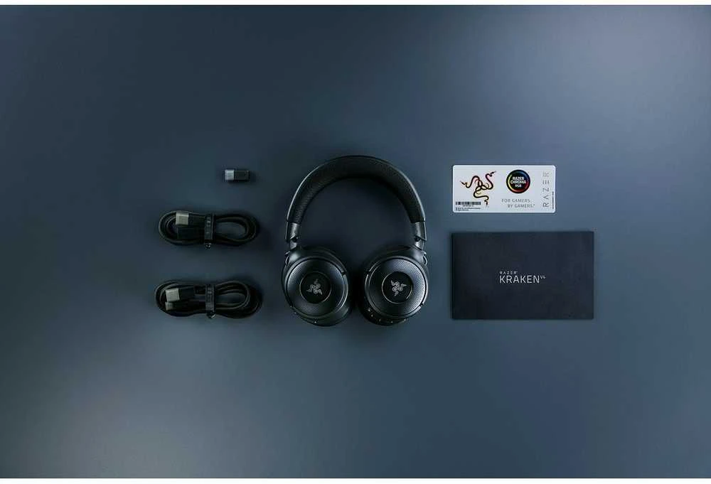 Razer Ausinės Žaidimams | Kraken V4 | Belaidės/su laidu | Over-Ear | Mikrofonas | Juodas
