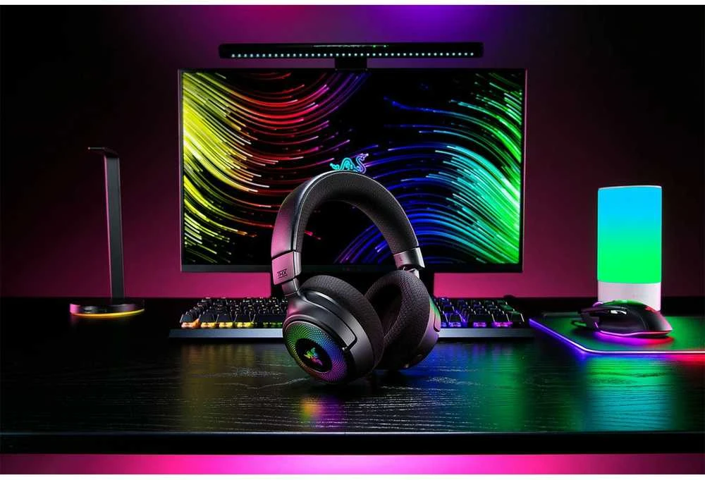 Razer Ausinės Žaidimams | Kraken V4 | Belaidės/su laidu | Over-Ear | Mikrofonas | Juodas