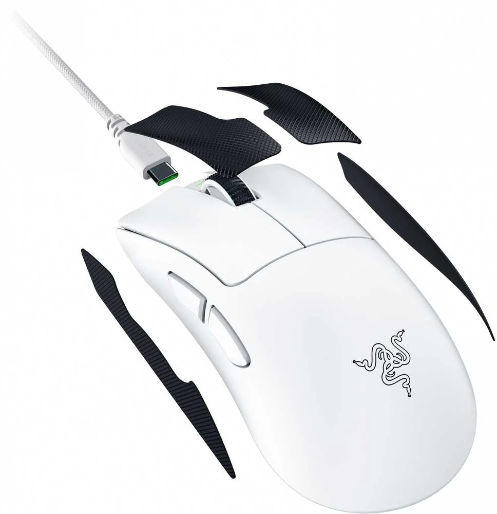 RAZER DeathAdder V4 Pro balta belaidė žaidimų optinė pelė | 45000 DPI