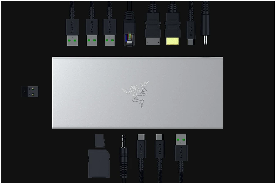 Razer USB 4 dokas - Mercury Baltas - EU
