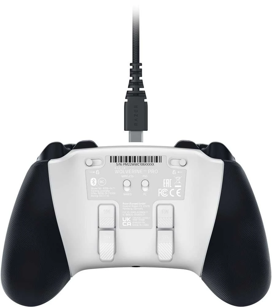 Razer Wolverine V2 Pro Žaidimų pultas laidinis/belaidis, PC, PlayStation 5, Balta/Juoda