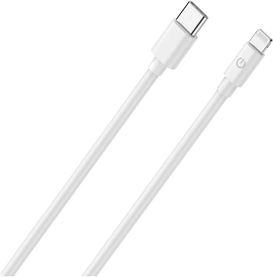 Kabelis USB Realpower USB-C - Lightning 2 m Baltas (385242)