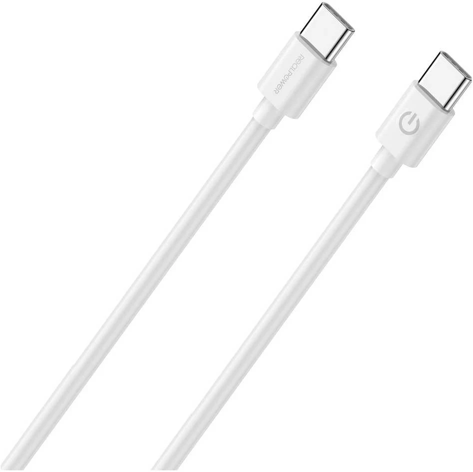 Realpower RealPower įkrovimo/duomenų kabelis USB-C į USB-C 1m baltas 3A