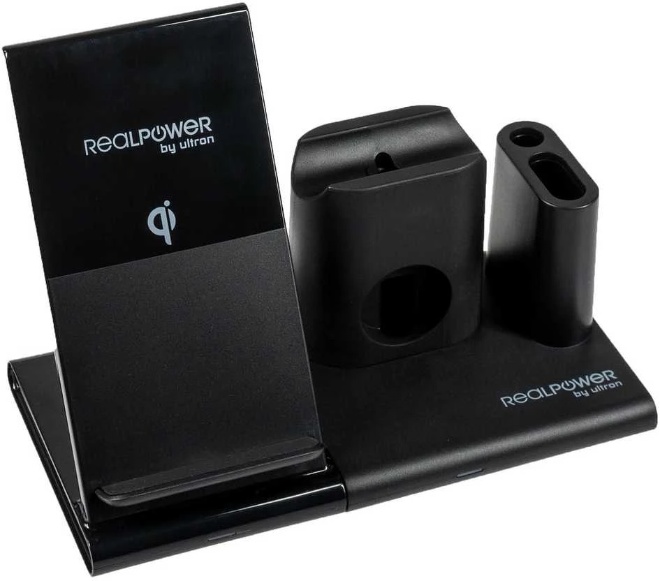 Carruzzo RealPower ChargeAIR Connect Išmanusis telefonas, Išmanusis laikrodis, Planšetinis kompiuteris Juoda USB Belaidis įkrovimas Vidaus