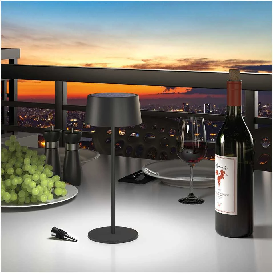 Carruzzo RealPower LED TableLight 300 Solar stalinė lempa 4 W Juoda