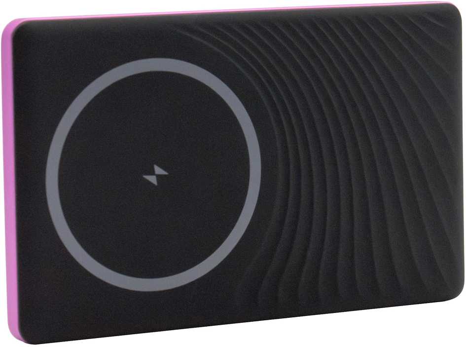 Powerbank Realpower PB-5000 MAG Ultra Slim 5000mAh Juodai-rožinė