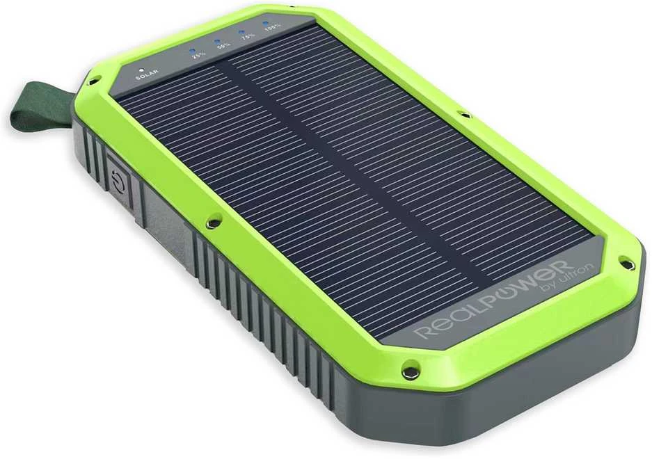 RealPower Powerbank PB-10000 Solar juodas 10.000mAh