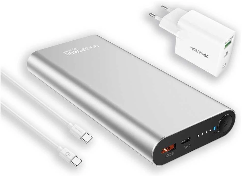 Carruzzo RealPower PB-20000PD Ličio-jonų (Li-Ion) 20000 mAh Aliuminis