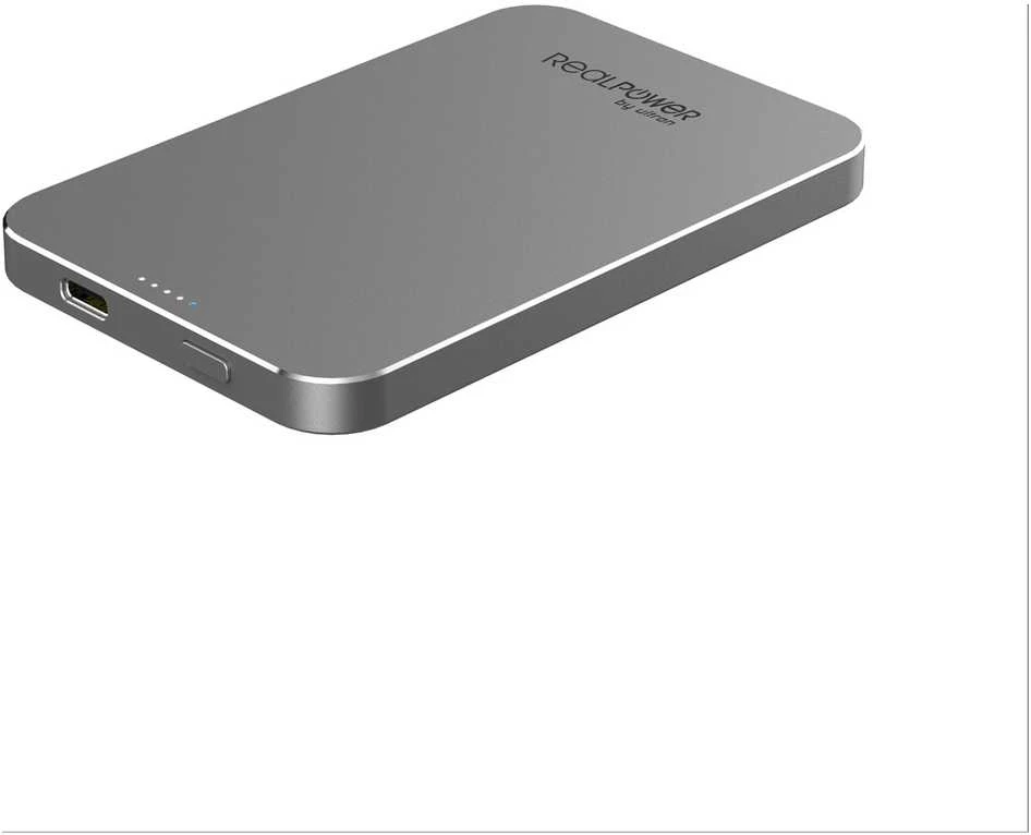 Carruzzo RealPower PB-5000 Mag Ličio polimeras (LiPo) 5000 mAh Belaidis įkrovimas Pilka