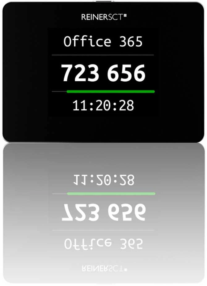 Reiner SCT Authenticator mini su aktyviu ekranu