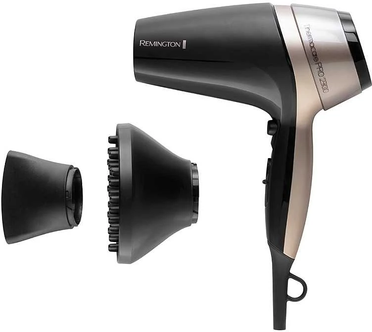 Remington | Plaukų džiovintuvas | Thermacare PRO 2300 D5715 | 2300 W | Number of temperature settings 3 | Ionic function | Diffuser nozzle | Juodas