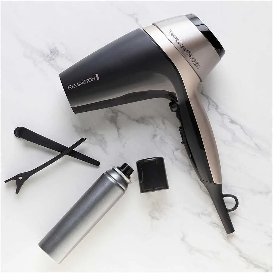 Remington | Plaukų džiovintuvas | Thermacare PRO 2300 D5715 | 2300 W | Number of temperature settings 3 | Ionic function | Diffuser nozzle | Juodas