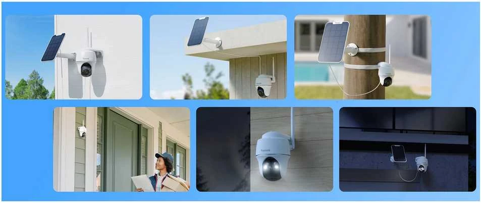 Reolink B430 + saulės energija varoma, IP apsaugos kamera, vidaus ir lauko, belaidė, sieninė, balta, kupolinė