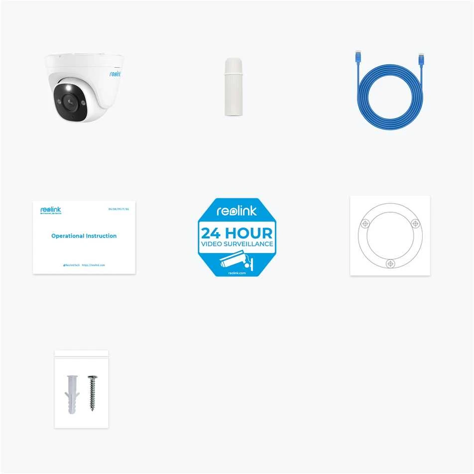 Reolink | Ultra HD išmanioji PoE kupolinė kamera su asmens / transporto priemonės aptikimu ir spalvotu naktiniu matymu | P344 | Kupolas | 12 MP | 2,8 mm/F1,6 | IP66 | H.265 | Micro SD, maks. 256 GB