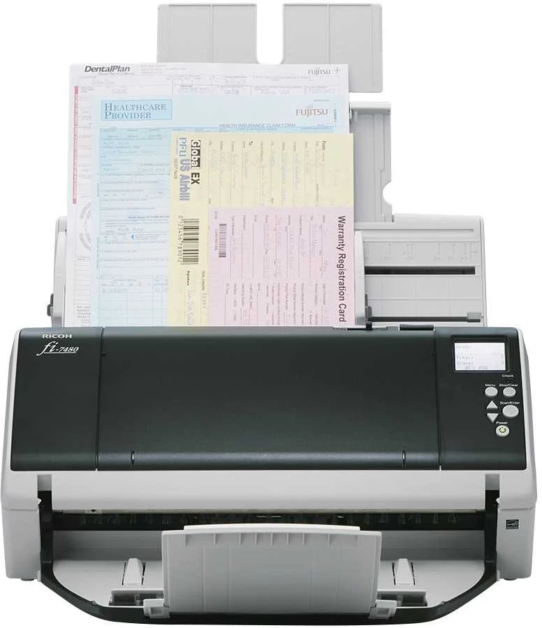 Fujitsu fi-7480 600 x 600 DPI ADF skeneris Pilka, Balta A3