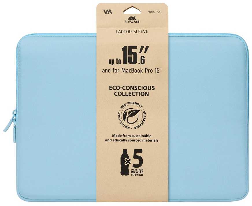 Dėklas RivaCase Riva pokrowiec na laptopa Szuzuka 15,6'' pastel mėlynas 7705