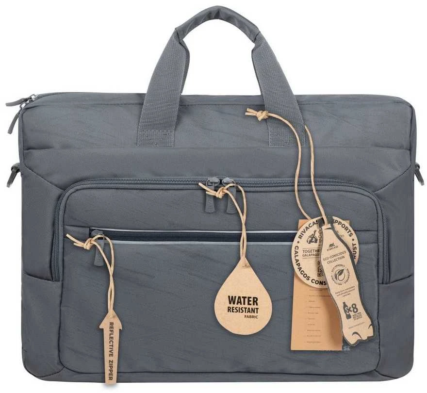 Dėklas RIVACASE 7531 pilkas Alpendorf-ECO Nešiojamas kompiuteris bag 15.6-16"