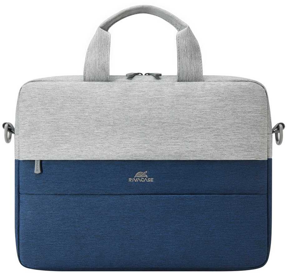 Krepšys RivaCase Rivacase 7522 Pilkas/DARK Mėlynas torba na laptop 35,6 cm (14'') Aktówka Mėlyna, Pilka