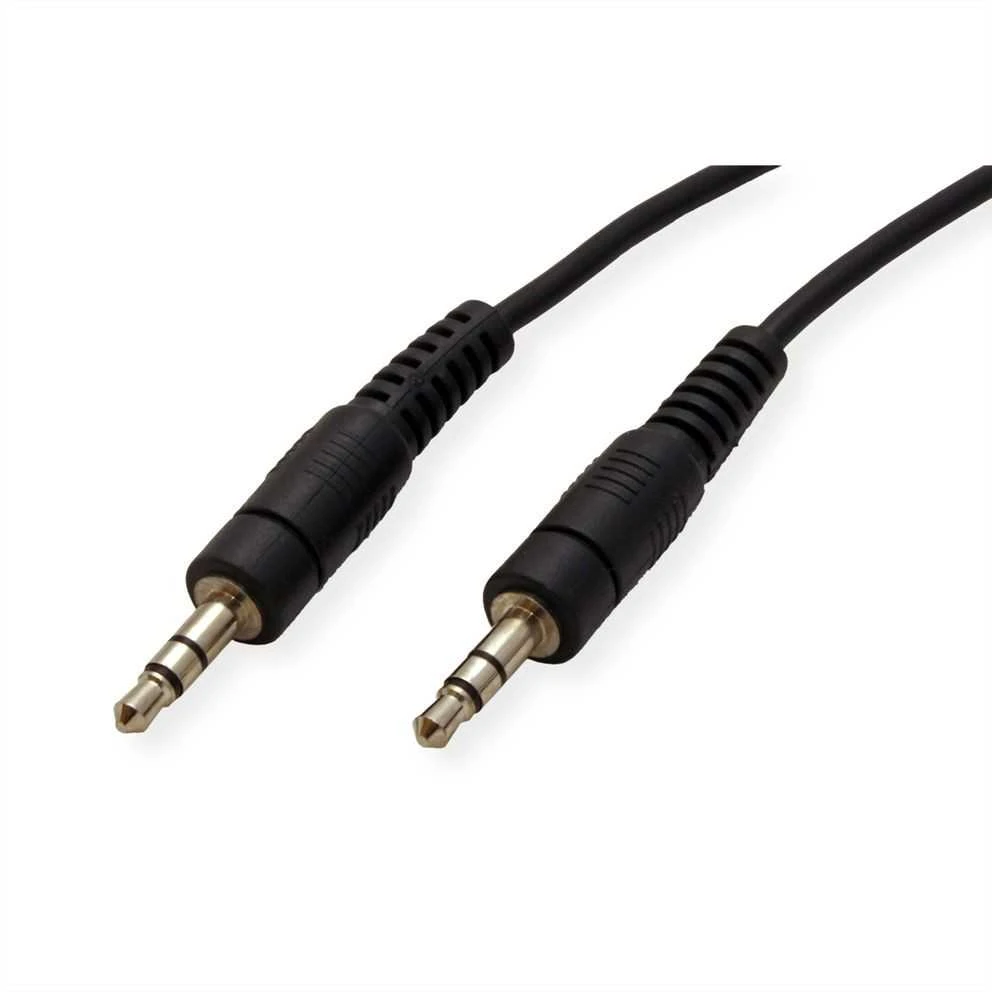 Kabelis Roline Jack 3.5mm - Jack 3.5mm 1m juoda (11.09.4501)