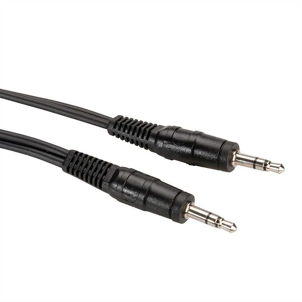 Kabelis Roline Jack 3.5mm - Jack 3.5mm 1m juoda (11.09.4501)