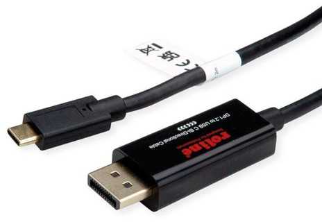 Adapteris USB Roline USB-C - DisplayPort Juodas (11.04.5958)