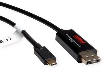 Adapteris USB Roline USB-C - DisplayPort Juodas (11.04.5958)