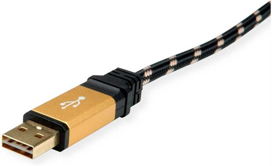 Nezatříděno Roline USB-A – USB-C USB laidas 0,8 m Juodas (11.02.9060)