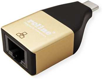 Roline ROLINE Adapteris/keitiklis USB C RJ45 F/M Gigabit Ethernet tinklo plokštė
