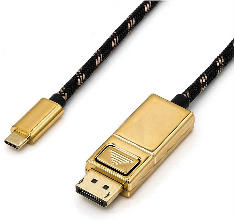 Roline Kabelis adaptera GOLD USB typu C - DisplayPort, v1.2, M/M, 2 m