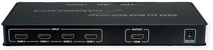 Roline ROLINE HDMI 4x1 QUAD Multi-Viewer, su przełącznikiem bezszwowym