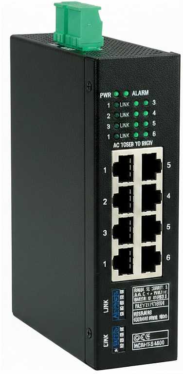 Šakotuvas ROLINE Industrie gigabito komutatorius, 8x RJ-45