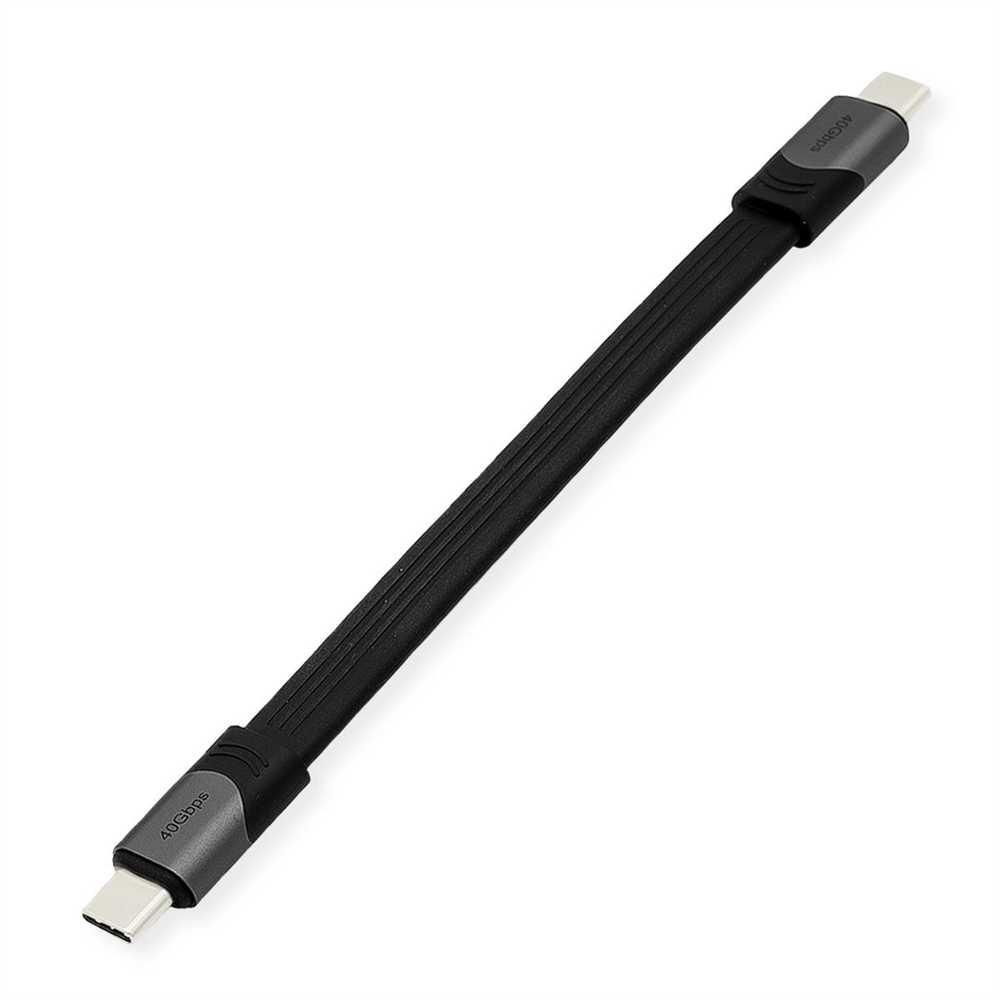 Adapteris USB Roline USB-C - USB-C Juodas (11.02.9078)