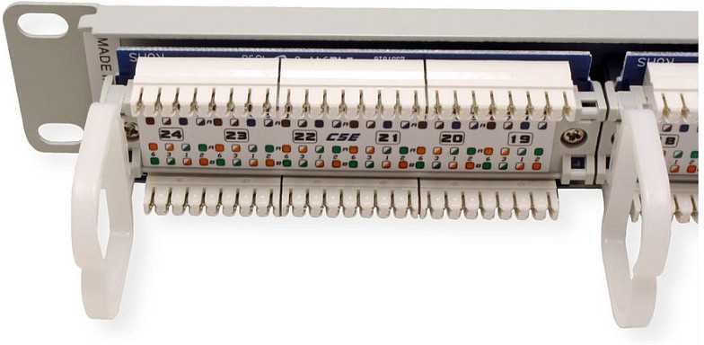 Roline Cat.5e (Class D) patchpanel 19 24 porty UTP pilka