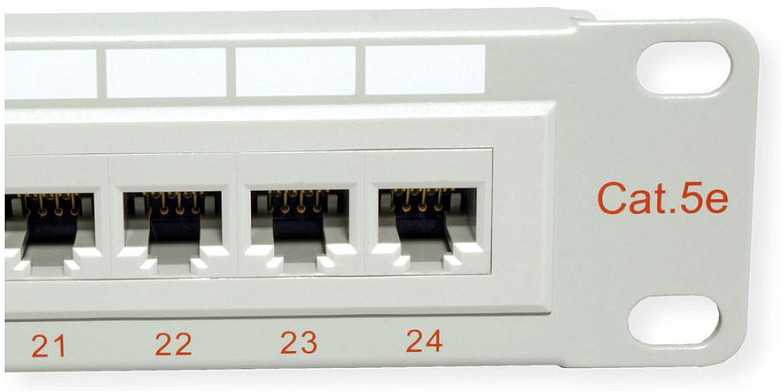 Roline Cat.5e (Class D) patchpanel 19 24 porty UTP pilka